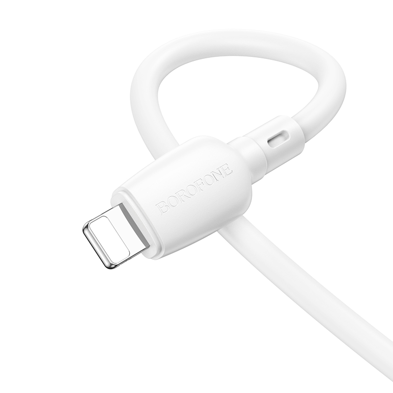 Кабель USB BOROFONE BX93 2.4A Apple белый 0.25м