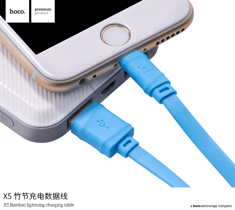 Кабель USB Hoco X5 Apple черный 1м