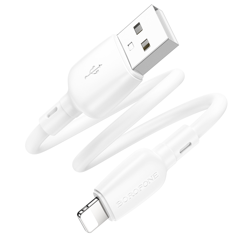 Кабель USB BOROFONE BX93 2.4A Apple белый 0.25м