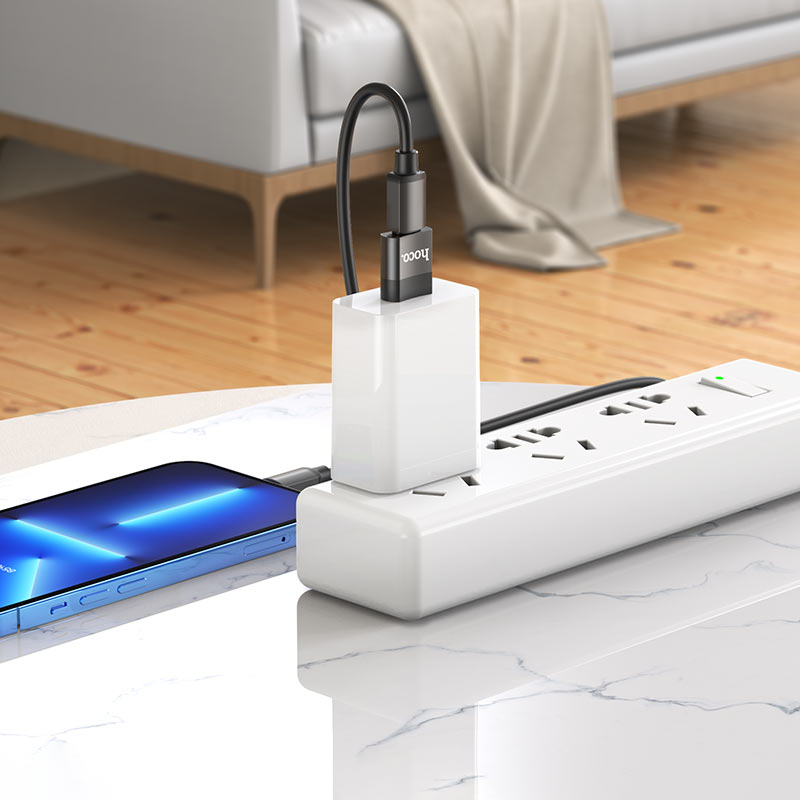 Адаптер Hoco UA17 (Type-C-USB2.0) черный