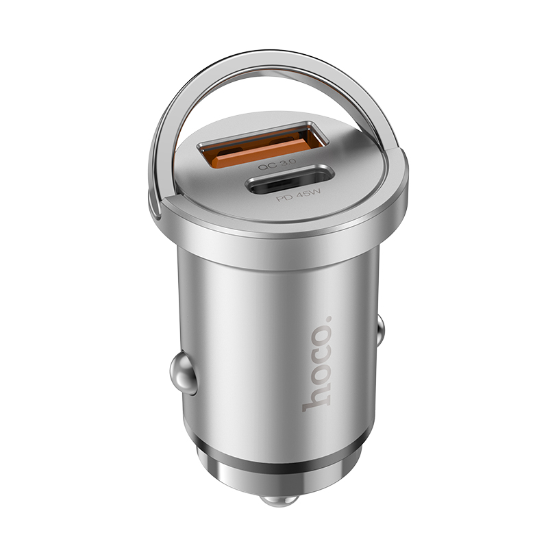 АЗУ Hoco NZ10 45W, быстрая зарядка (PD45W+QC3.0), цвет серебристый