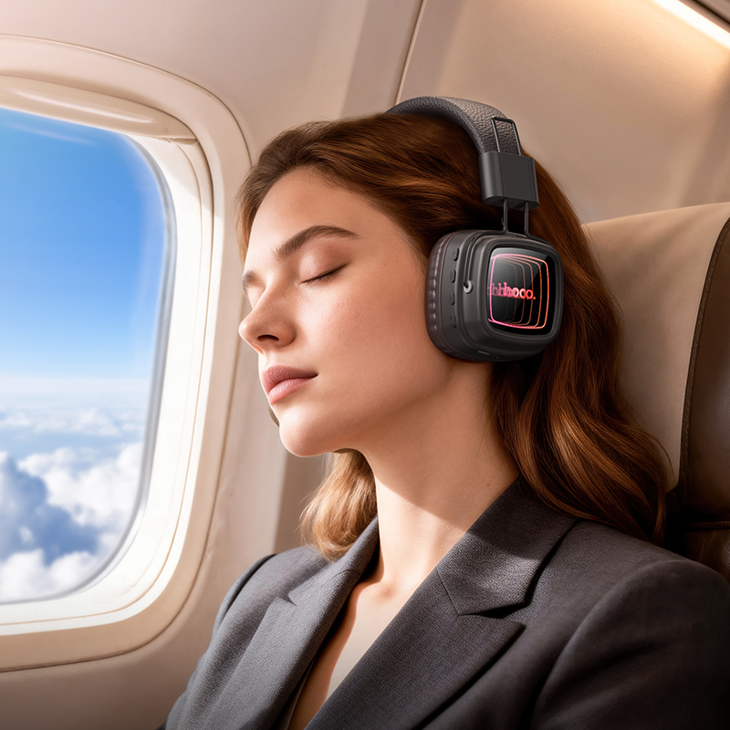Наушники Bluetooth накладные с микрофоном Hoco W72, цвет черный