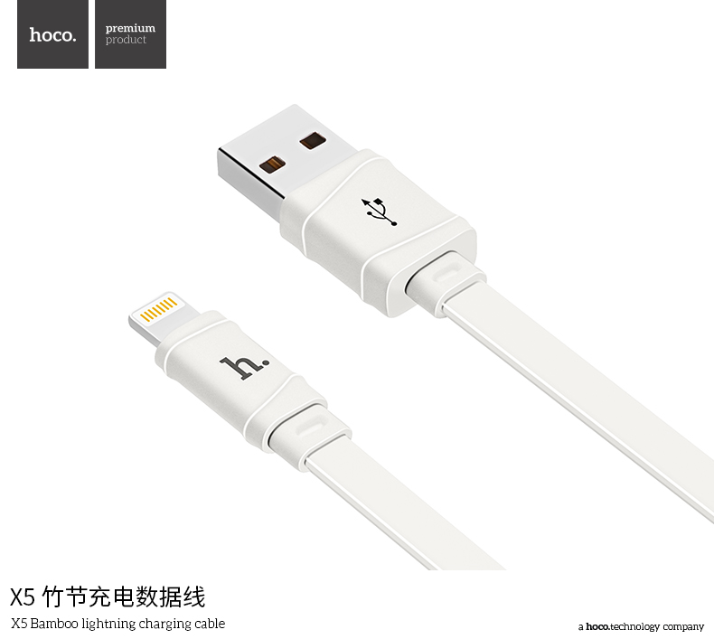 Кабель USB Hoco X5 Apple черный 1м