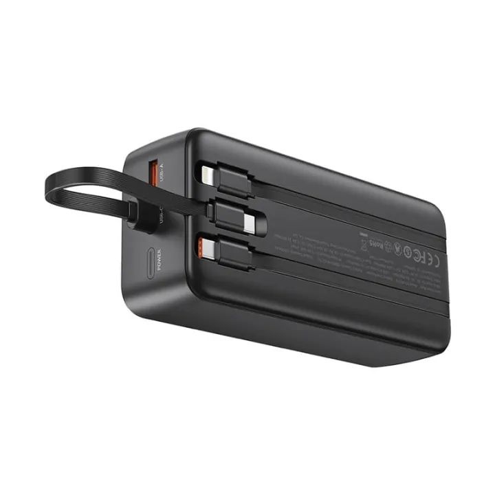 Внешний аккумулятор XO PR276, 30000mAh (PD20W) встроенный кабель Apple/Type-c
