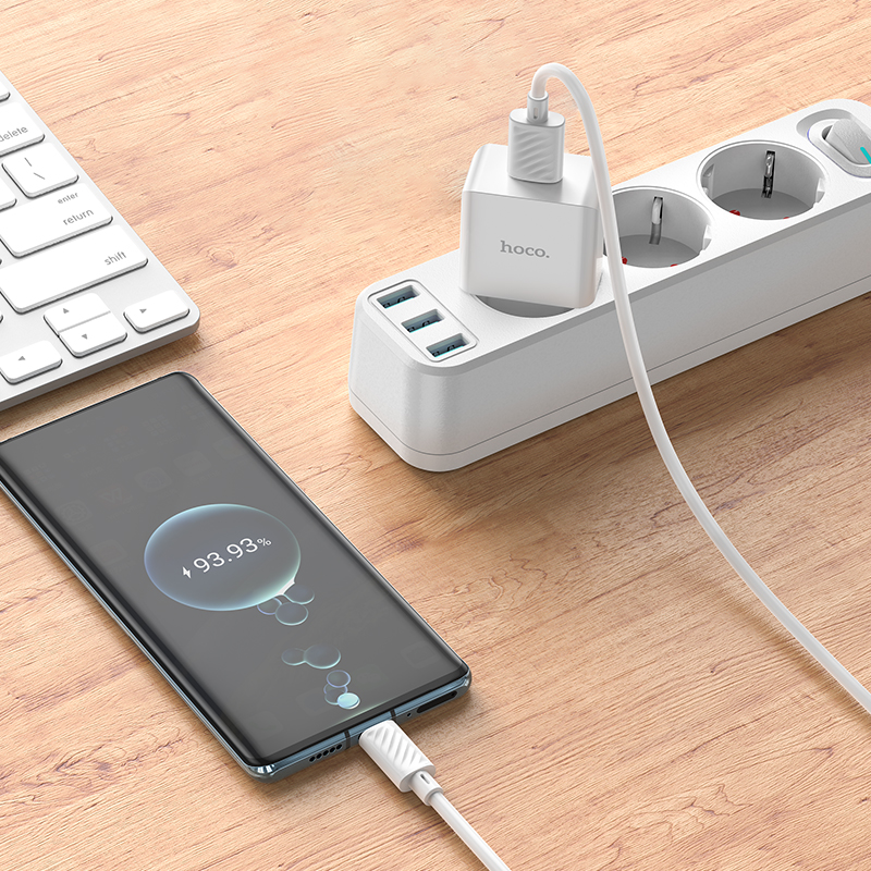 Сетевое зарядное устройство Hoco C106A 1USB, цвет белый