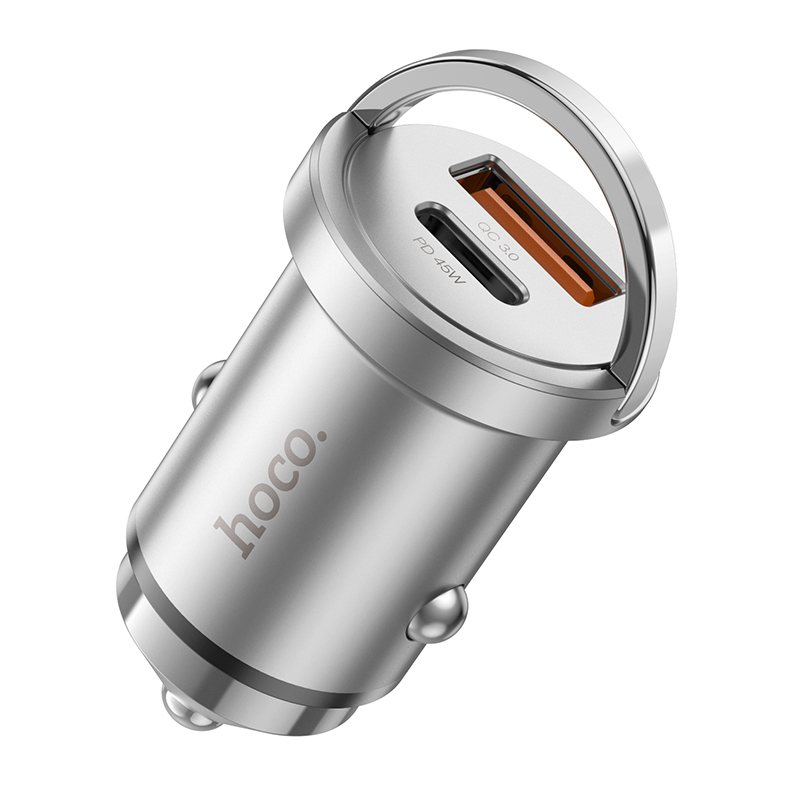 АЗУ Hoco NZ10 45W, быстрая зарядка (PD45W+QC3.0), цвет серебристый
