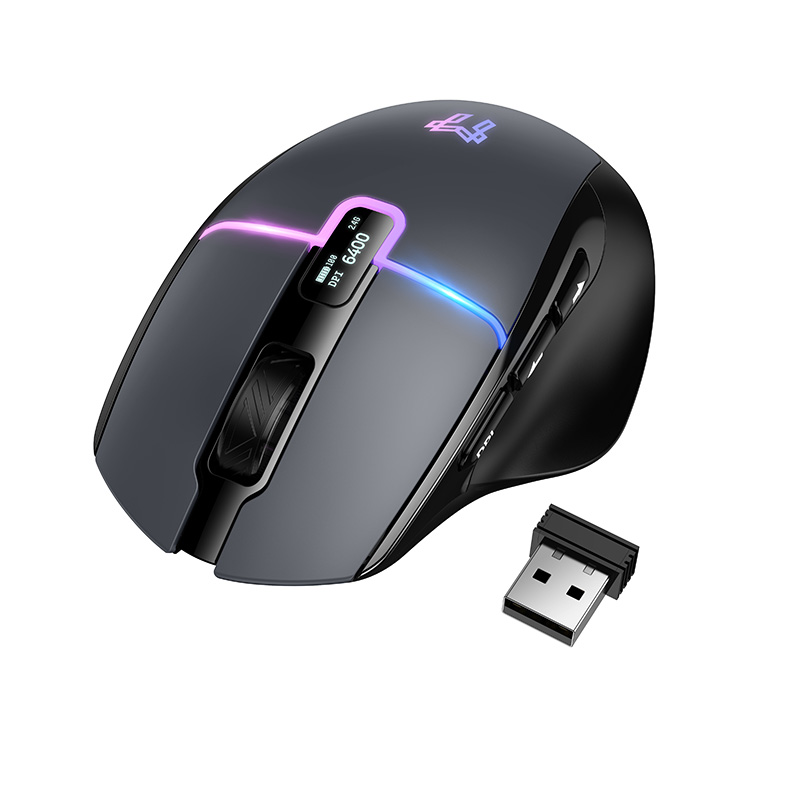 Мышь Hoco GM651, беспроводная с аккумулятором (провод+2.4G+bluetooth5.4), цвет черный