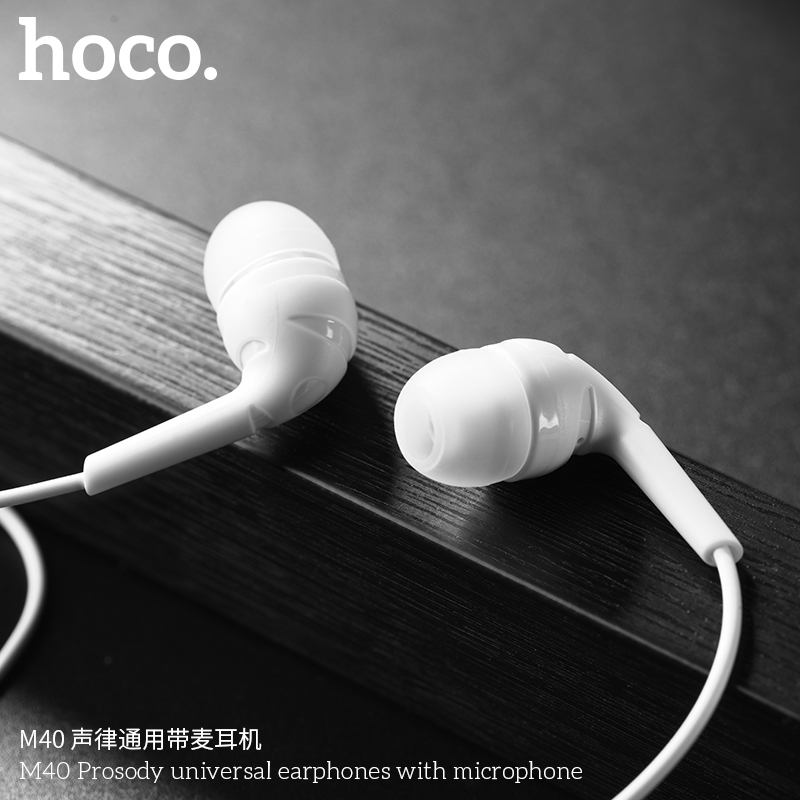 Наушники с микрофоном Hoco M40, цвет белый