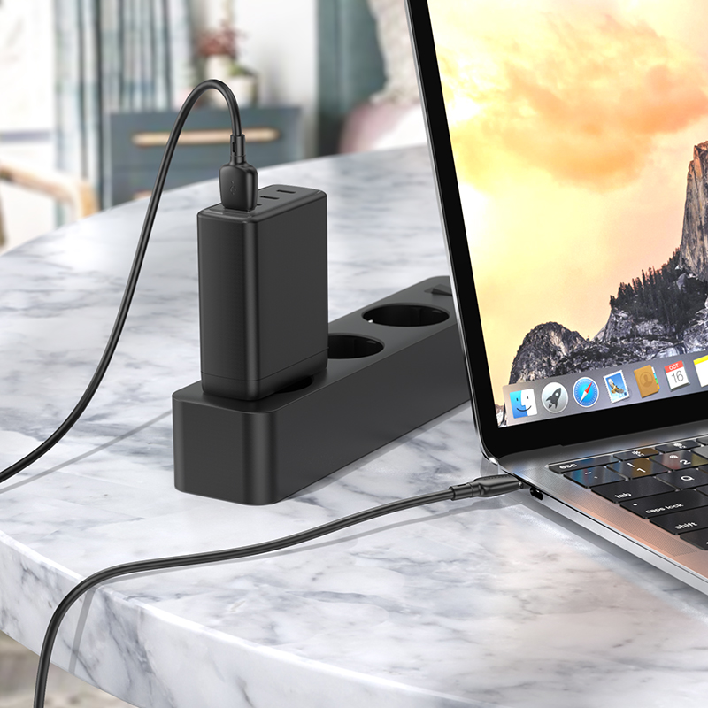 Кабель USB BOROFONE BX93 100W 6A Type-c черный 1м