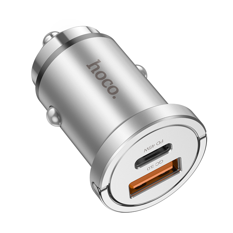 АЗУ Hoco NZ10 45W, быстрая зарядка (PD45W+QC3.0), цвет серебристый