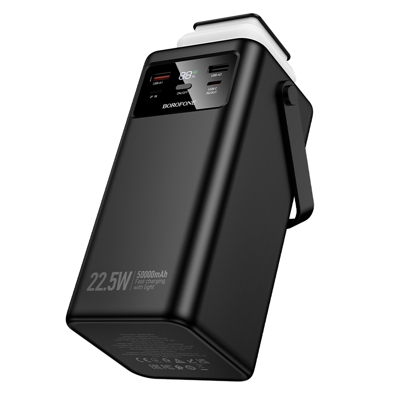 Внешний аккумулятор Borofone BJ65A, 50000mAh (PD20W,QC22.5W) встроен. кабель Micro/Apple/Type-c/USB
