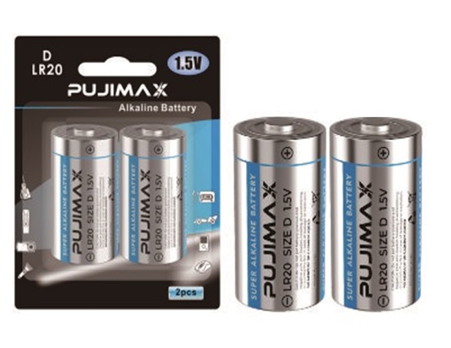 Батарейка Pujimax D LR20/2BL Alkaline Power