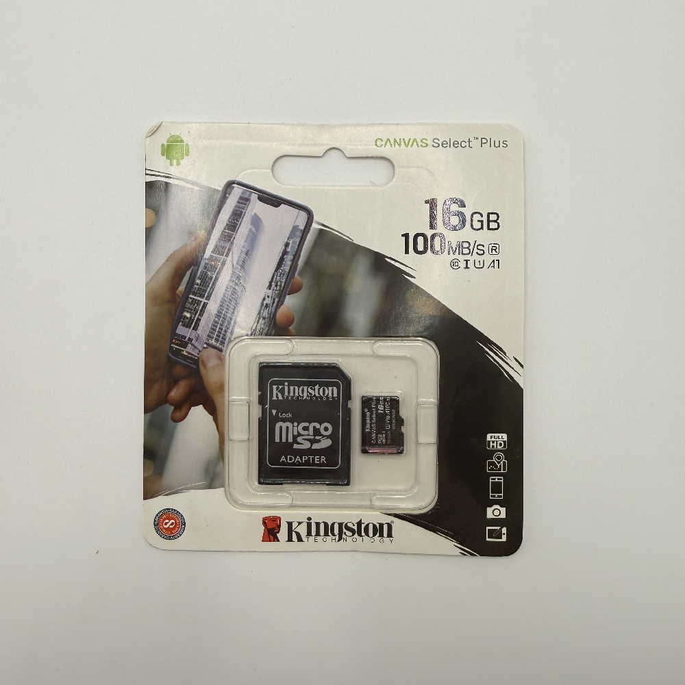 Карта памяти Kingston Copy1 Micro SD (с адаптером), 16gb, черная