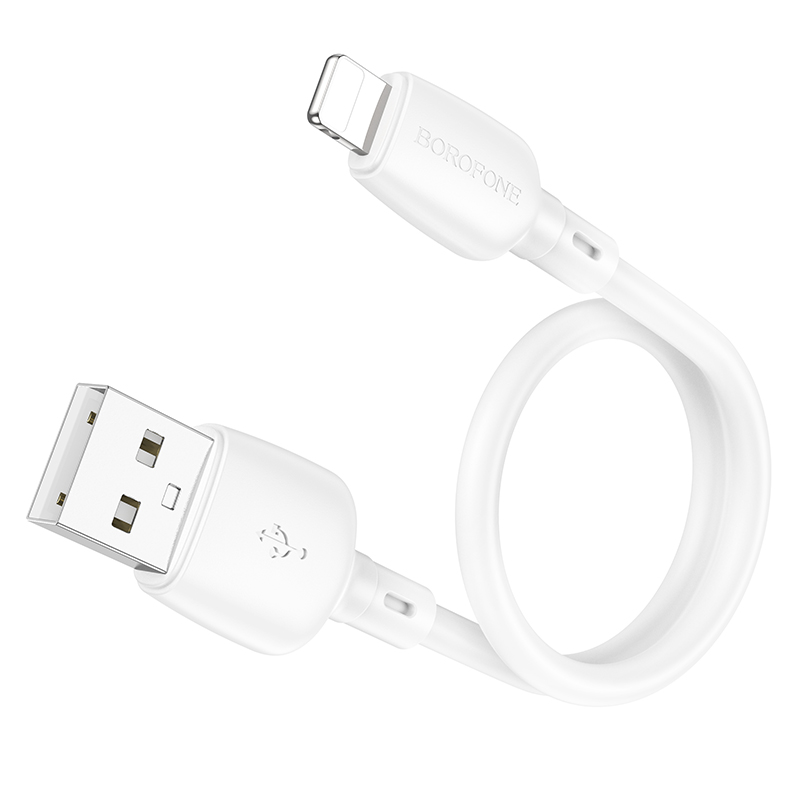 Кабель USB BOROFONE BX93 2.4A Apple белый 0.25м