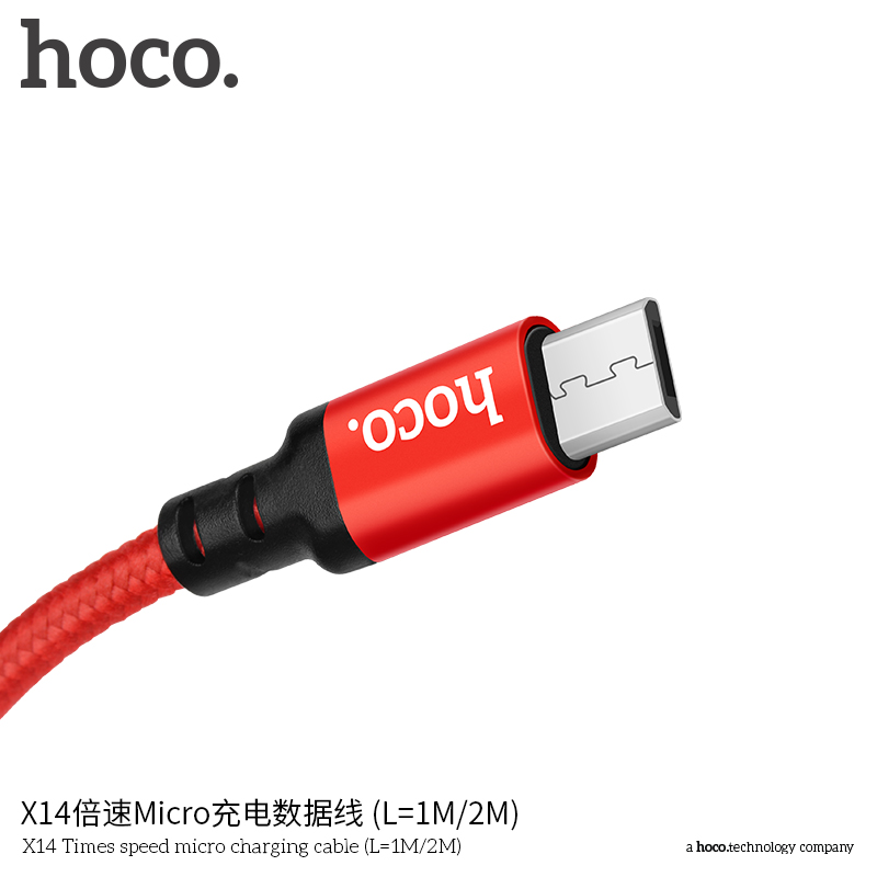 Кабель USB Hoco X14 Micro черный 2м