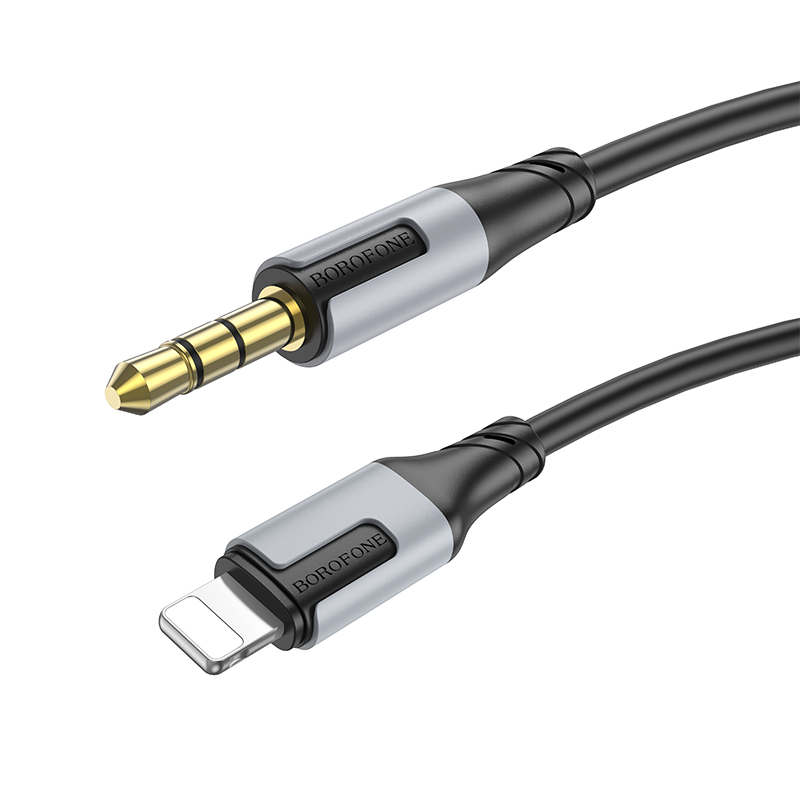 Аудиосоединитель BOROFONE BL19 AUX Apple (lightning-3,5мм) 1м черный