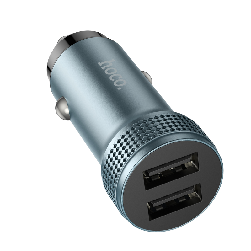 АЗУ Hoco Z49, 2,4А 2USB, цвет серый