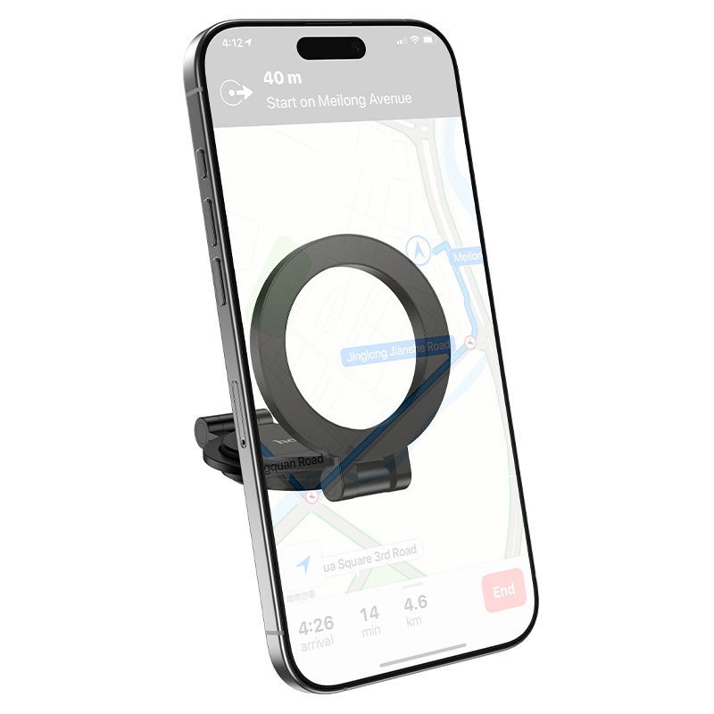 Держатель магнитный для телефона H98 magsafe, вакуумный, черный