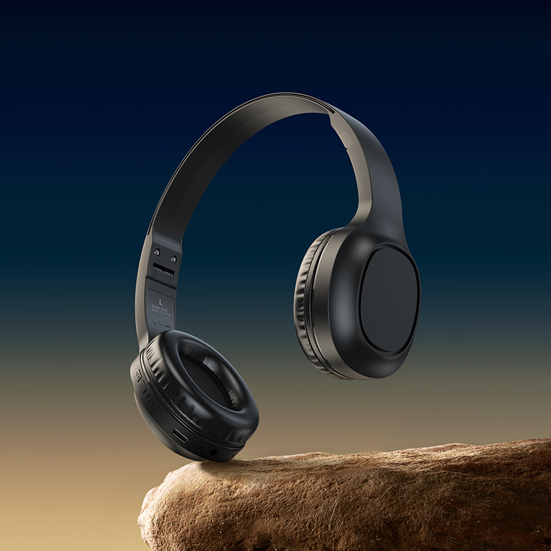 Наушники Bluetooth накладные с микрофоном Hoco W46, цвет чёрный