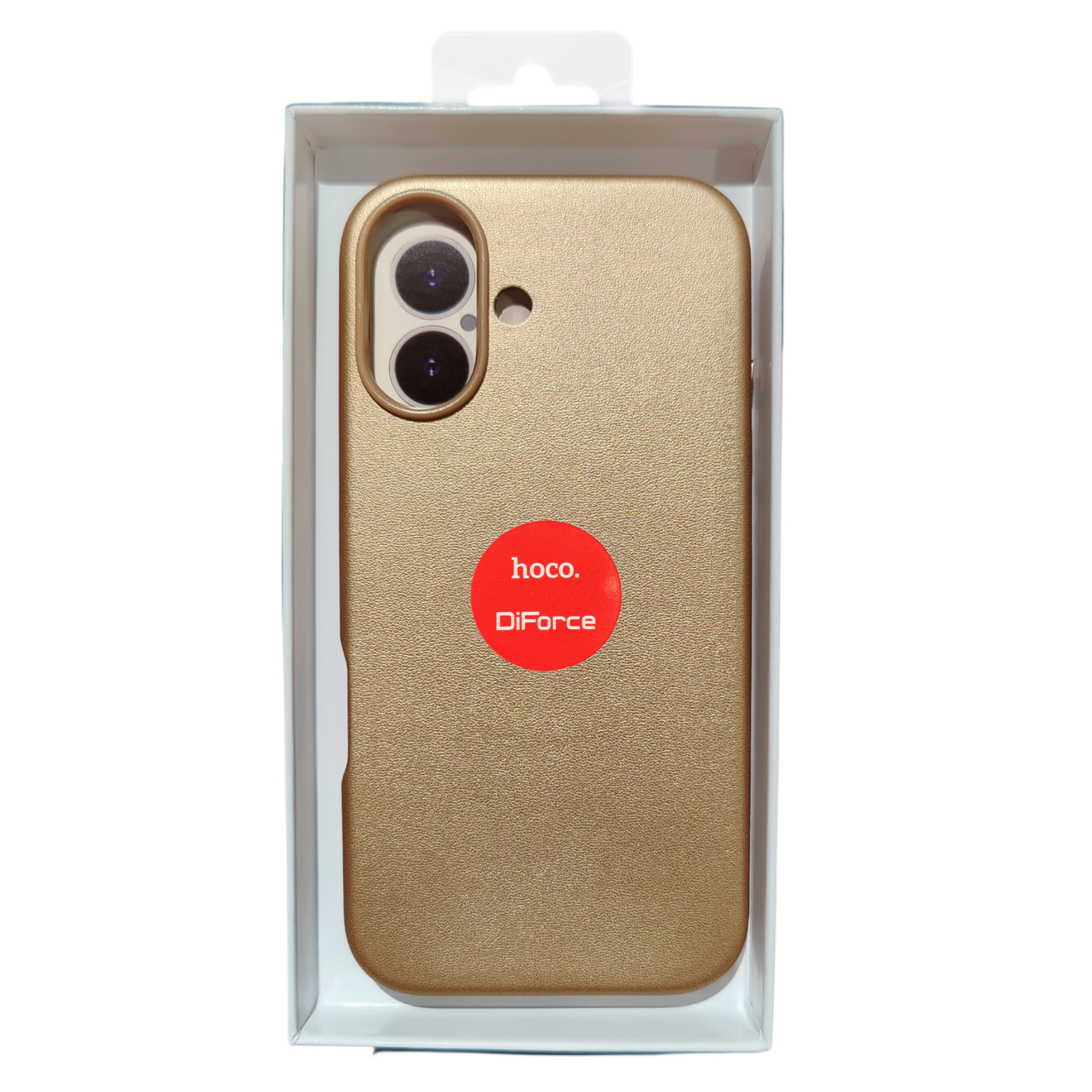 Чехол для iPhone 16 кожаный Magsafe, золотой