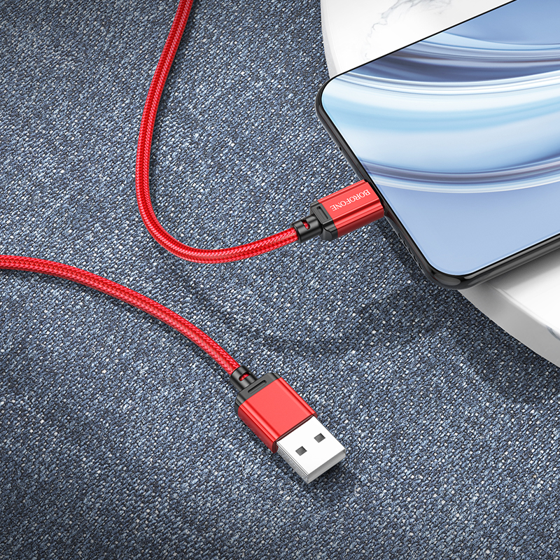 Кабель USB BOROFONE BX87 Micro красный 1м