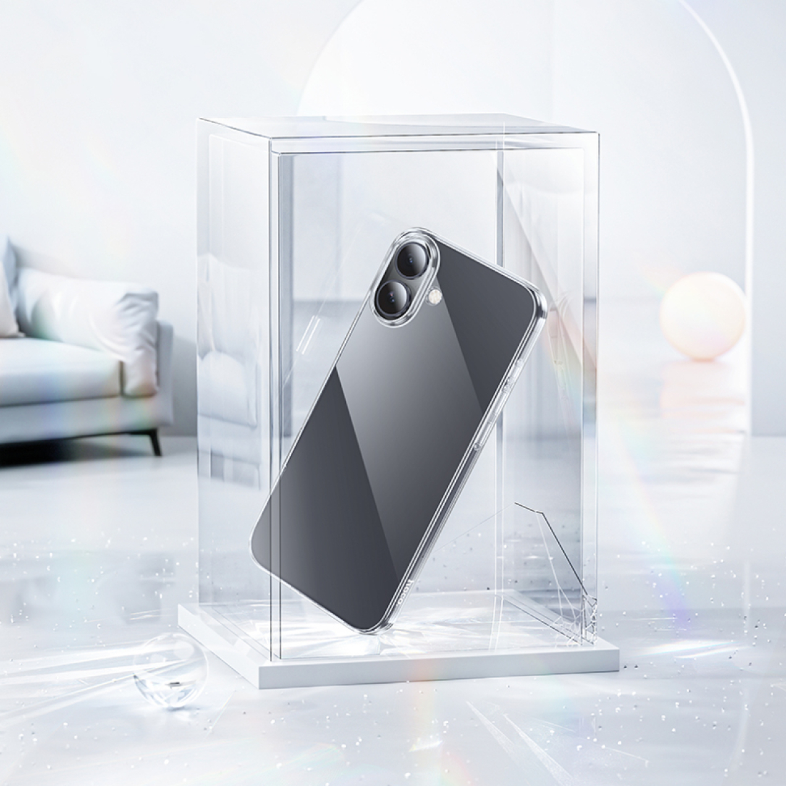 Чехол Hoco Light series для Iphone 17, прозрачный