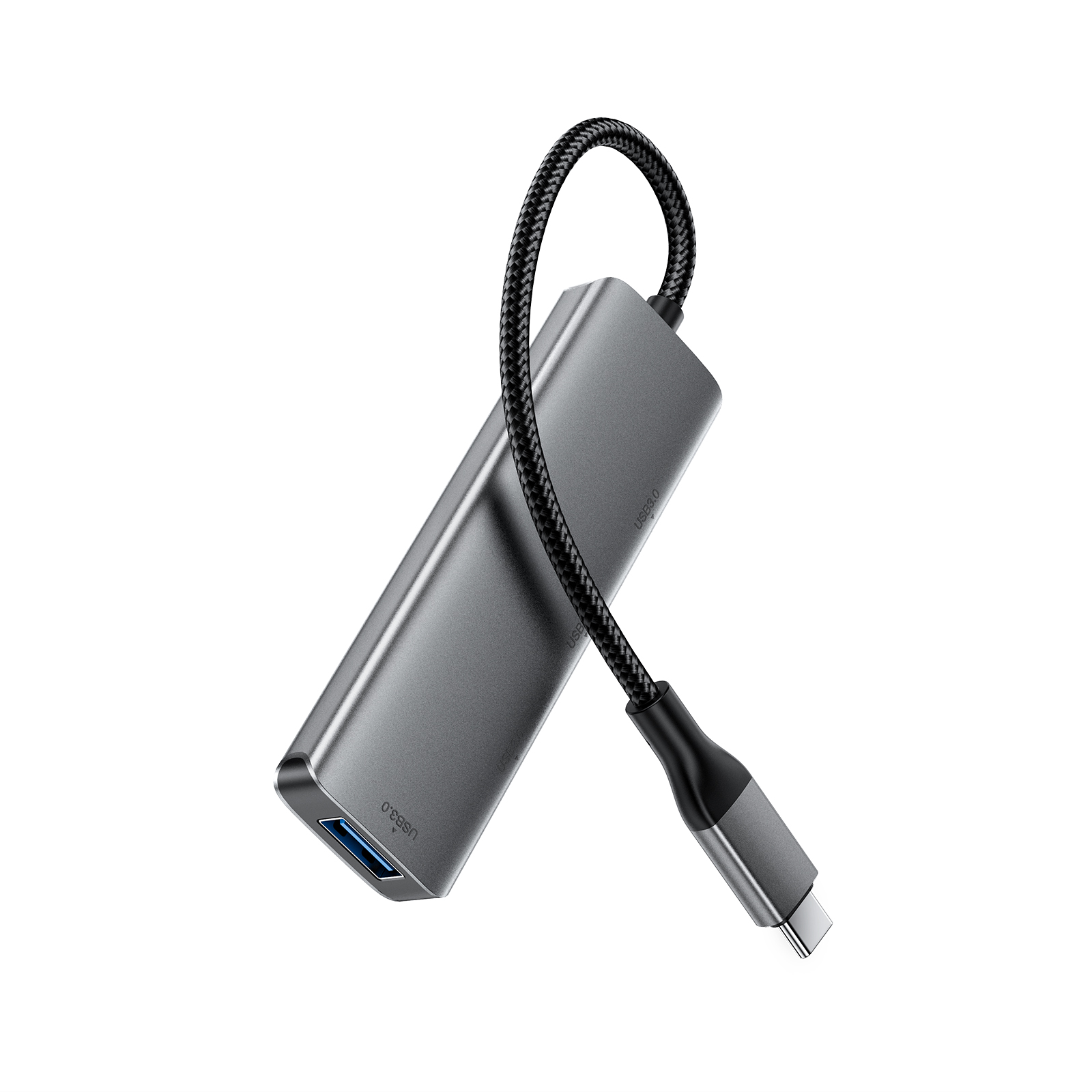 Адаптер-Хаб ACEFAST J15 (Type-C - 4USB) серый металлик