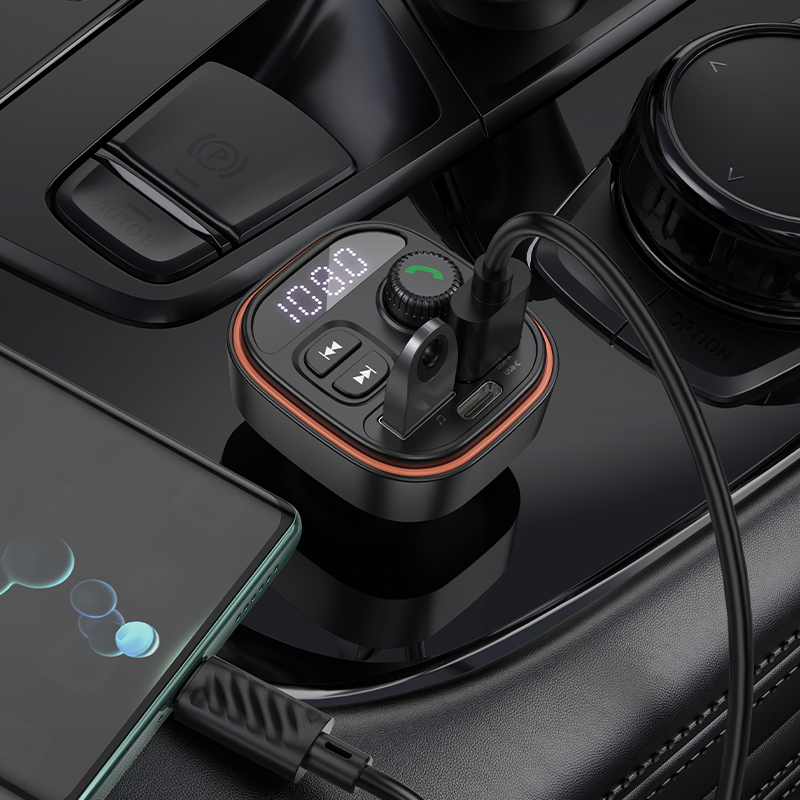 FM модулятор (трансмиттер) Borofone BC59 bluetooth, 2,4A (1C2A), цвет черный
