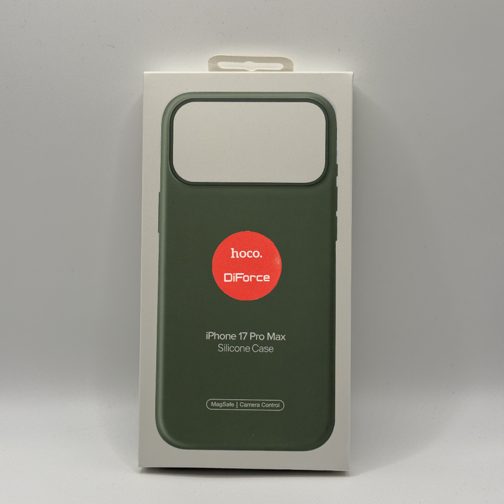 Чехол для iPhone 17 Pro Max Silicone Case, Magsafe, зеленый