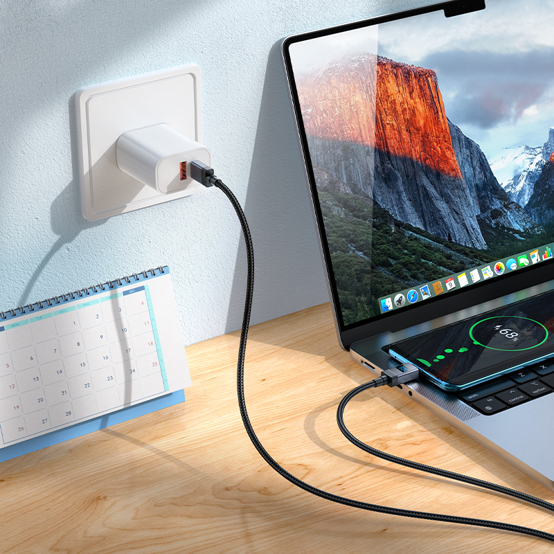 Кабель USB-C Hoco X118 60W Type-C/Type-C 1м черный