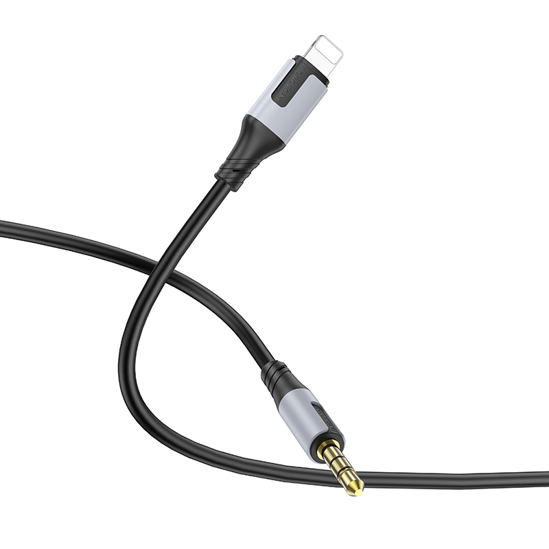 Аудиосоединитель BOROFONE BL19 AUX Apple (lightning-3,5мм) 1м черный