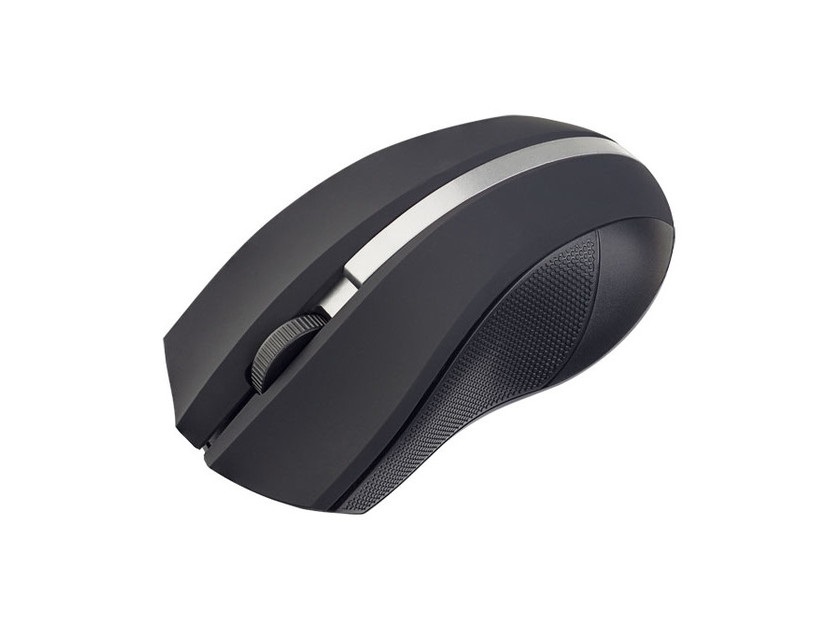 Мышь Perfeo беспров. оптич. "VERTEX", 3 кн, DPI 1000, USB, чёрн/серебр