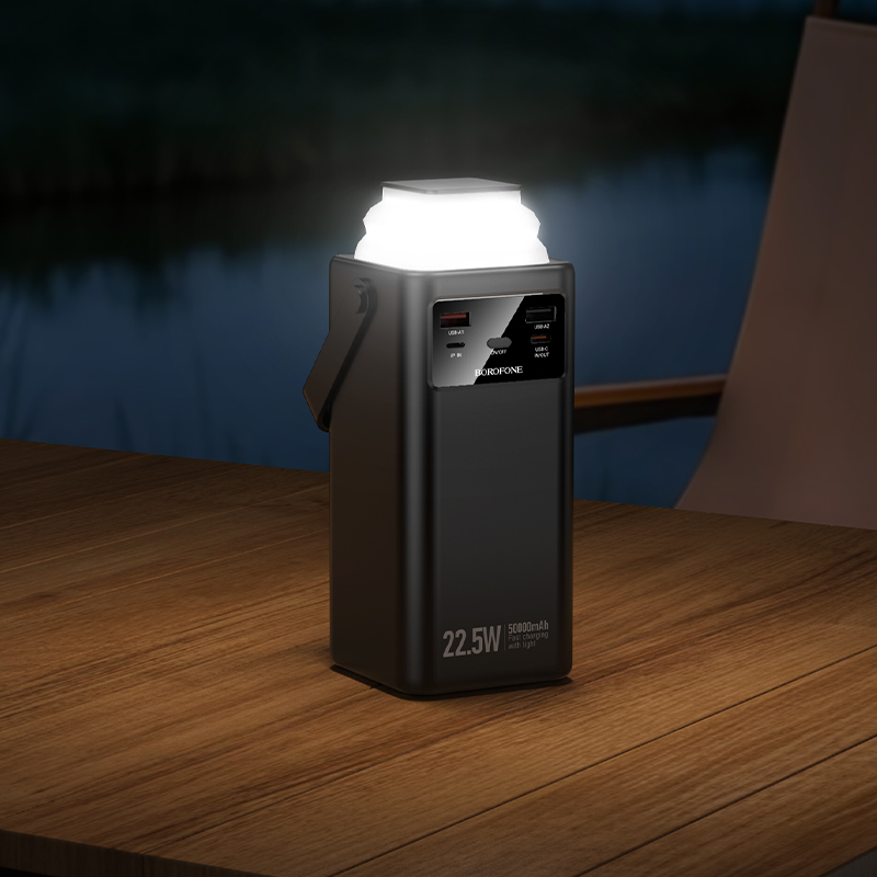Внешний аккумулятор Borofone BJ65A, 50000mAh (PD20W,QC22.5W) встроен. кабель Micro/Apple/Type-c/USB