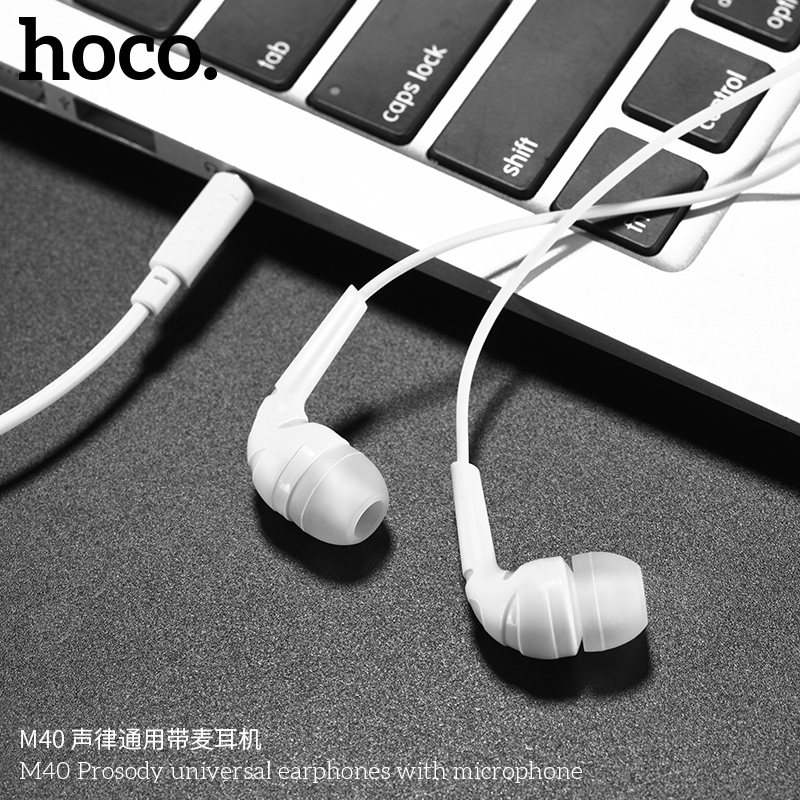 Наушники с микрофоном Hoco M40, цвет белый