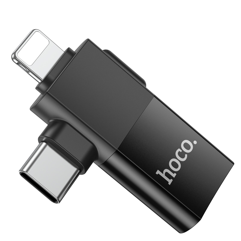 Адаптер Hoco UA17 (iP/Type-C male to USB female)