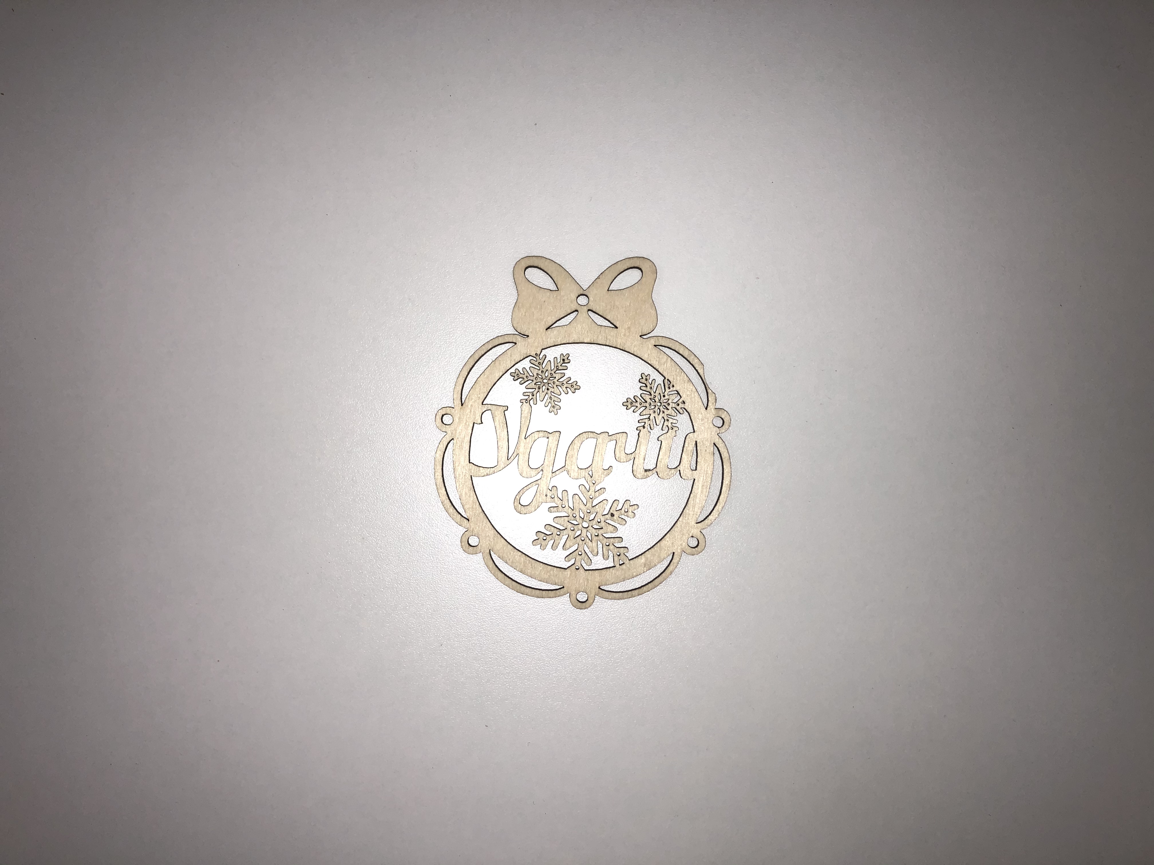 Новогодняя игрушка из дерева (Удачи)