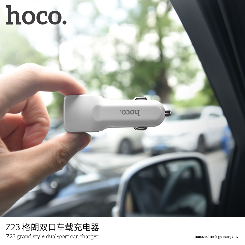 АЗУ Hoco Z23, 2,4А 2USB, цвет белый 