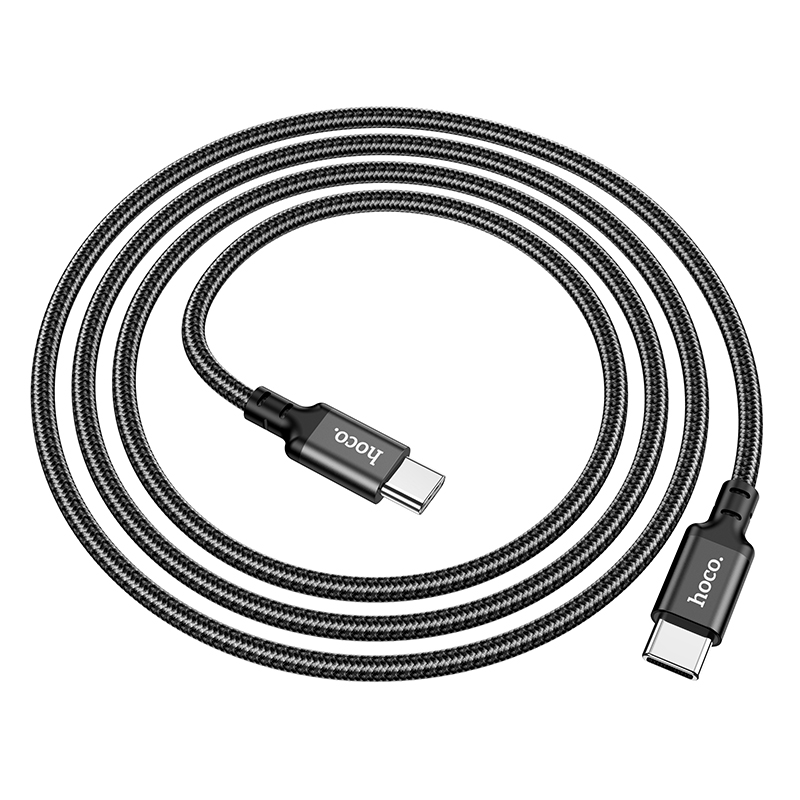 Кабель USB-C Hoco X14 60W Type-C/Type-C 1м черный