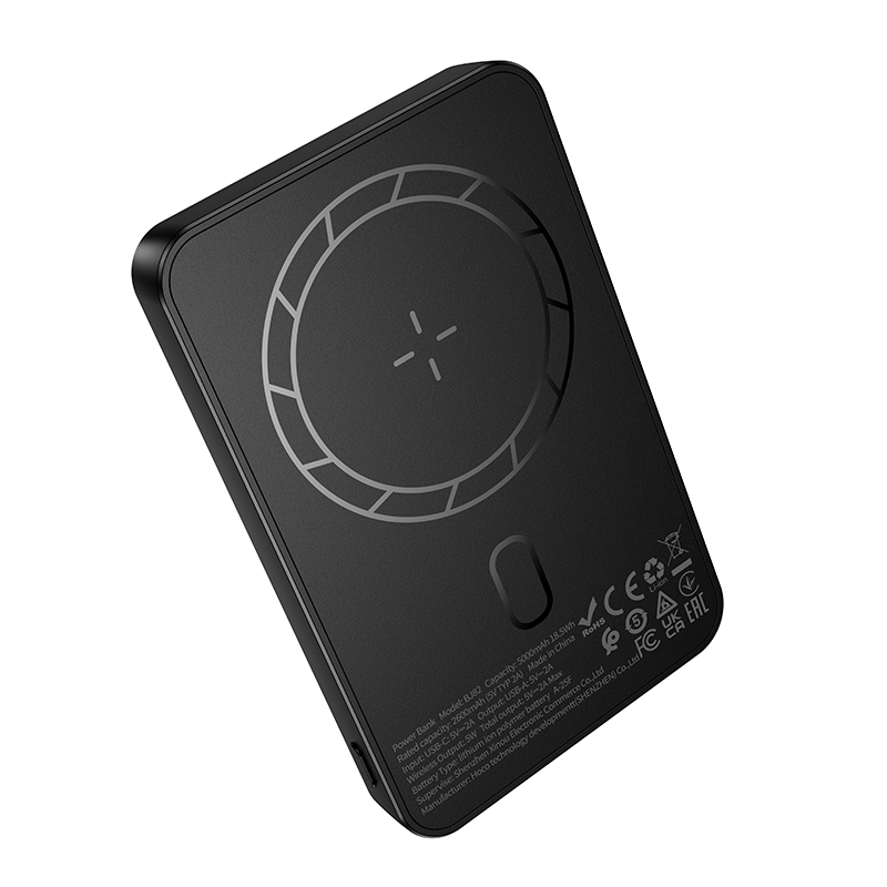 Внешний аккумулятор BOROFONE BJ82 беспроводная зарядка (magsafe) 5000mAh, черный