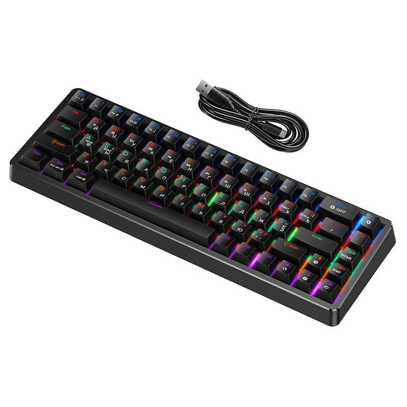 Клавиатура Hoco GM703, проводная USB, цвет черный