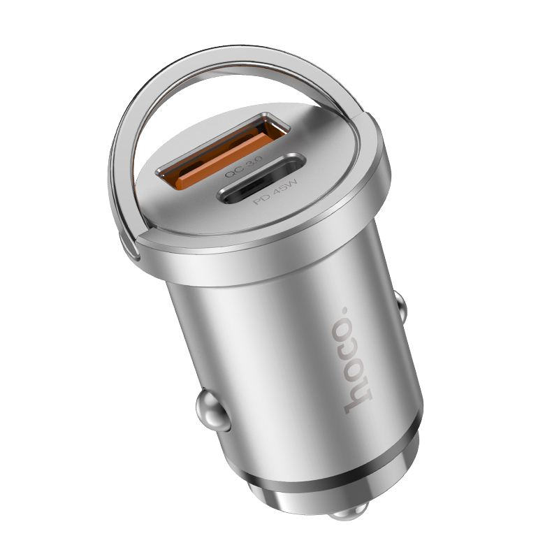 АЗУ Hoco NZ10 45W, быстрая зарядка (PD45W+QC3.0), цвет серебристый