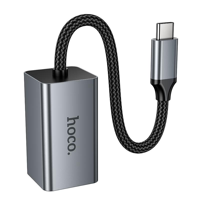 Адаптер Hoco UA48 Type-C  ethernet  (1000 Mbps) металлик
