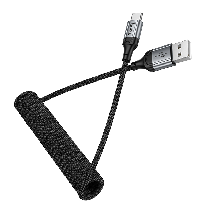 Кабель USB Hoco X121 Type-C тканевый черный 1м
