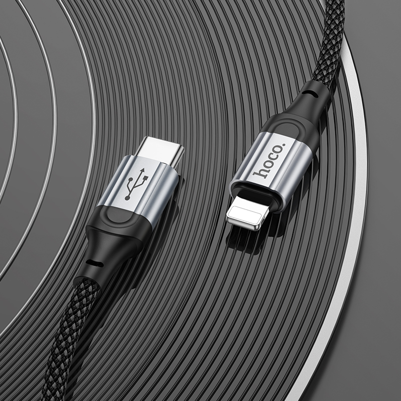 Кабель USB-C Hoco X102 Apple PD черный 1м