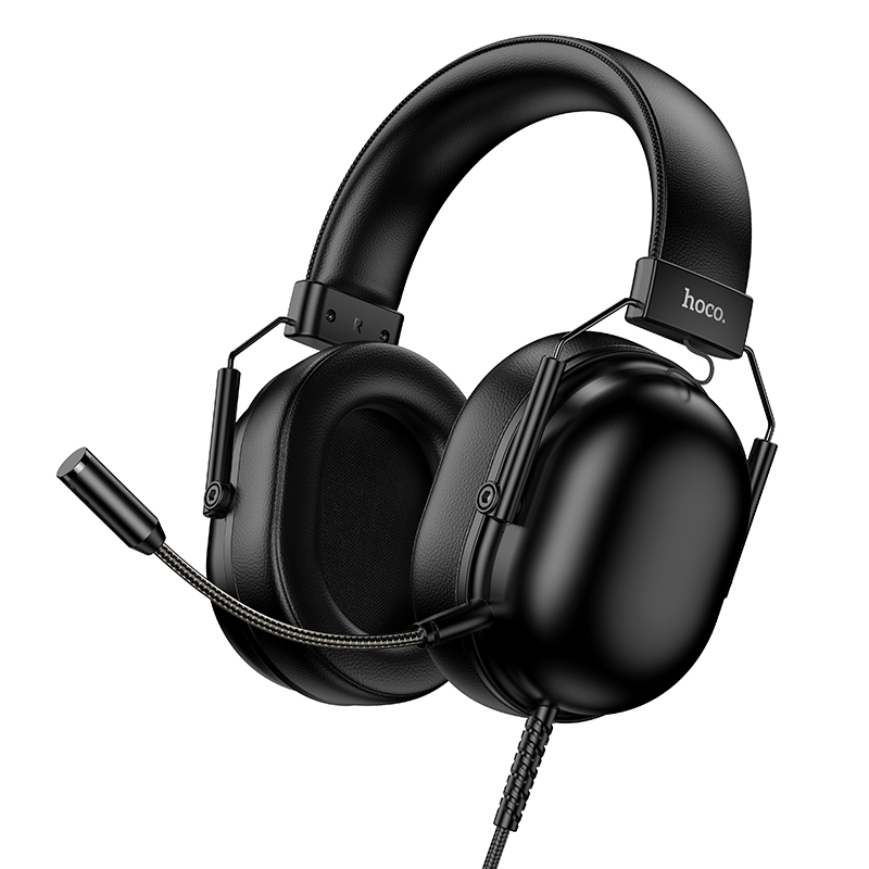 Наушники накладные с микрофоном Hoco W113 (USB, 7.1), игровые, цвет черный