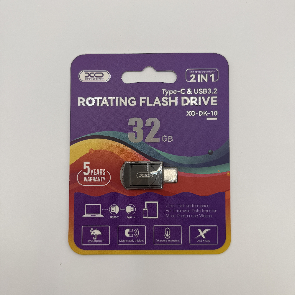 Внешний накопитель XO DK10 USB 3.2 + Type-c 32Gb