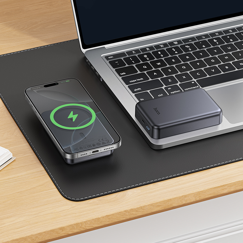 Внешний аккумулятор Hoco J160A беспроводная зарядка, 10000mAh (PD20W,magsafe) черный