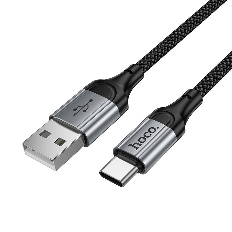 Кабель USB Hoco X121 Type-C тканевый черный 1м