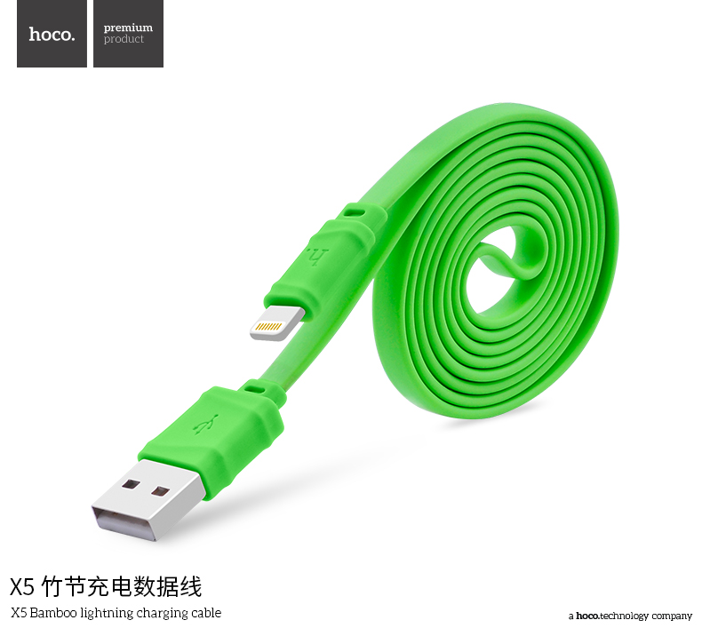 Кабель USB Hoco X5 Apple черный 1м