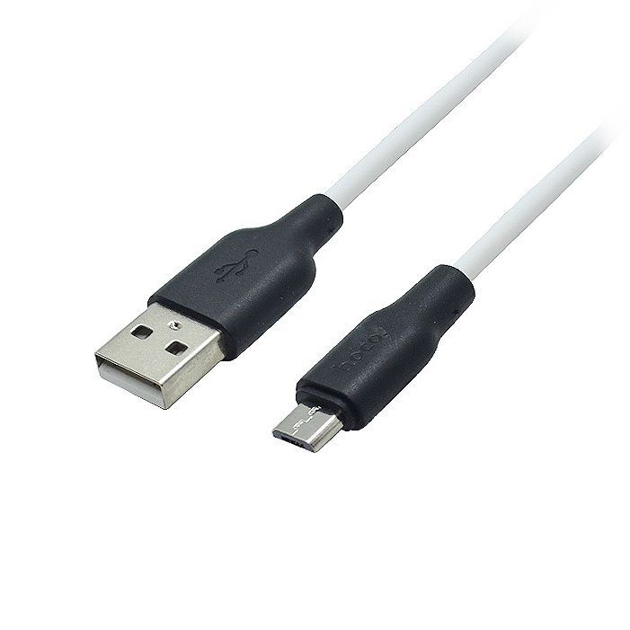 Кабель USB Hoco X21 PLUS Micro силиконовый черно-белый 2м 